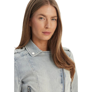 Morgan De Toi Hellblaue Jeansjacke aus Baumwolle