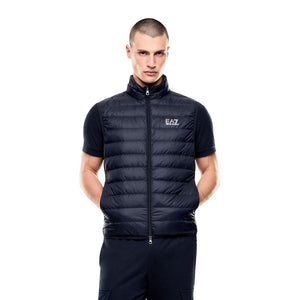 EA7 Emporio Armani Blaue Ärmellose Jacke aus Polyamid