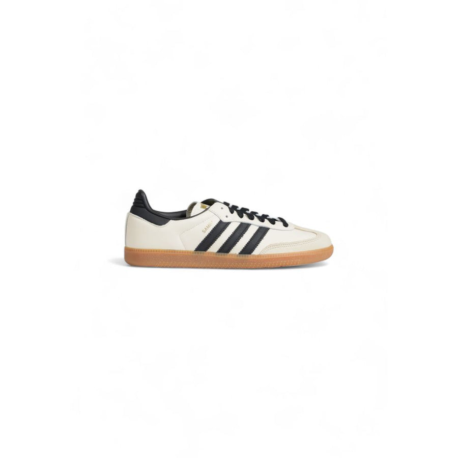 Beige Leather Low Top Sneakers