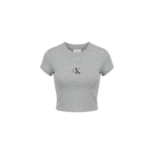 Calvin Klein Jeans Graues Baumwoll-T-Shirt