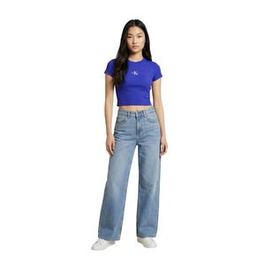 Calvin Klein Jeans Blaues Baumwoll-T-Shirt