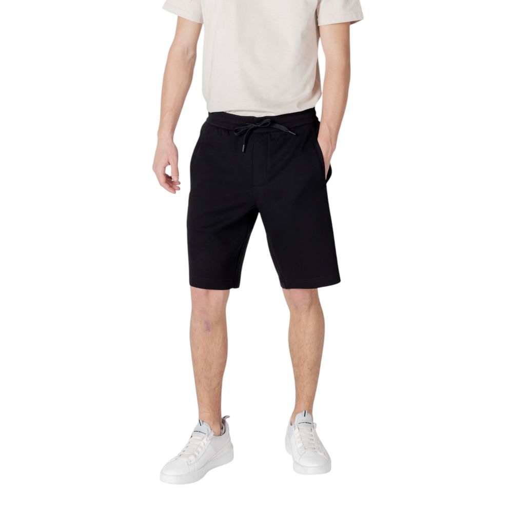 Armani Exchange Schwarze Baumwoll-Bermudashorts