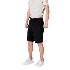 Armani Exchange Schwarze Baumwoll-Bermudashorts