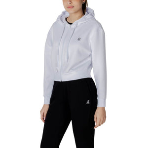 Armani Exchange Weiße Baumwoll-Kapuzenpullover