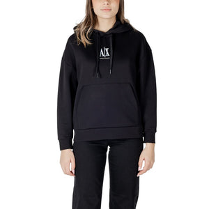 Armani Exchange Schwarzer Baumwoll-Hoodie