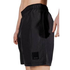 Armani Exchange Schwarze Badeshorts aus Polyester