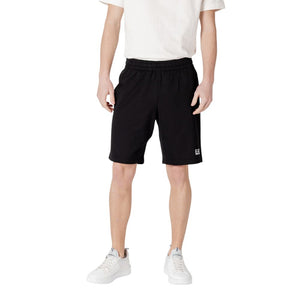 EA7 Emporio Armani Schwarze Baumwoll-Bermudashorts