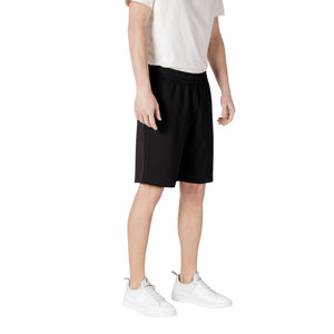 EA7 Emporio Armani Schwarze Baumwoll-Bermudashorts