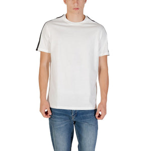 Armani Exchange Cremefarbenes Baumwoll-T-Shirt
