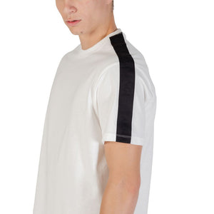 Armani Exchange Cremefarbenes Baumwoll-T-Shirt