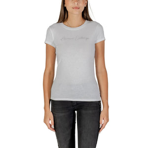 Armani Exchange Weißes Baumwoll-T-Shirt