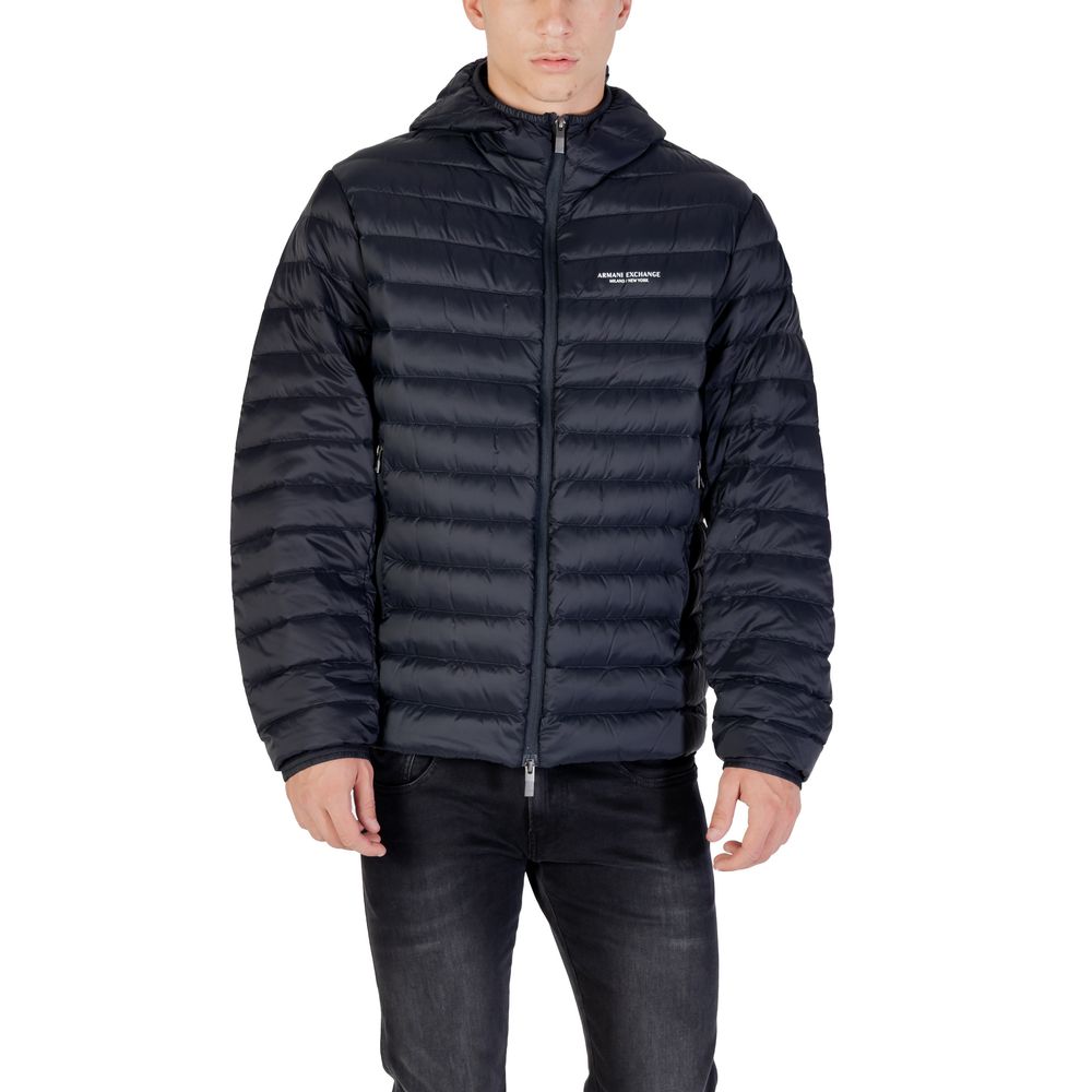 Armani Exchange Blaue Shell-Jacke aus Polyamid