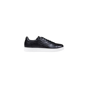 EA7 Emporio Armani Schwarze Leder-Sneakers