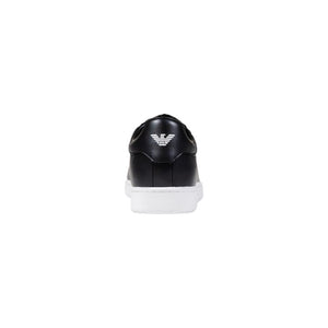 EA7 Emporio Armani Schwarze Leder-Sneakers