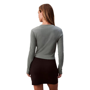 Calvin Klein Jeans Zweifarbige Baumwoll-Langarmshirt