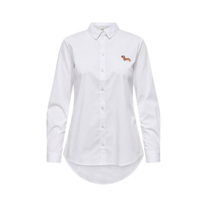 Jacqueline De Yong Cremefarbene Baumwollbluse