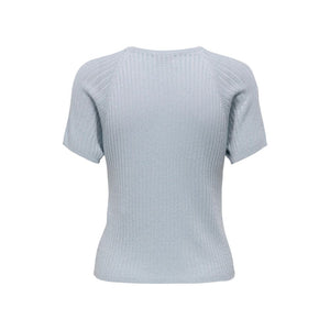 Jacqueline De Yong Blaues Viskose-T-Shirt