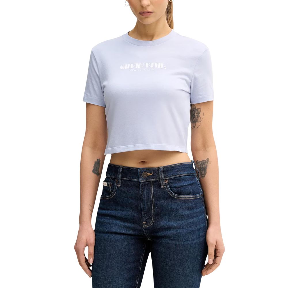 Calvin Klein Jeans Lila Baumwoll-T-Shirt