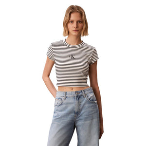 Calvin Klein Jeans Schwarzes Baumwoll-T-Shirt