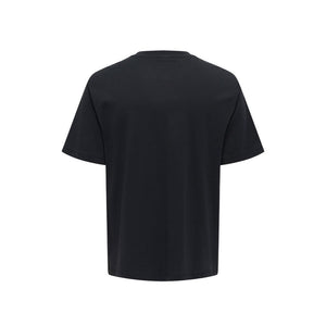 Only & Sons Schwarzes Baumwoll-T-Shirt