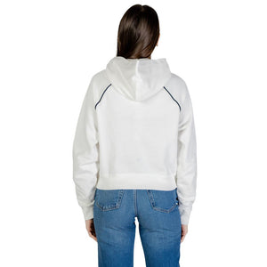 Tommy Hilfiger Jeans Cremefarbene Kapuzenjacke aus recycelter Baumwolle
