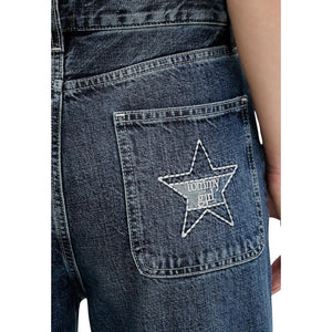 Tommy Hilfiger Jeans Blaue Baumwoll-Mom-Jeans