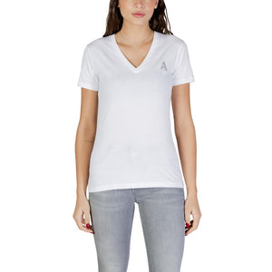 Armani Exchange Weißes Baumwoll-T-Shirt