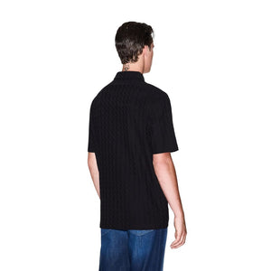 Armani Exchange Schwarzes Baumwoll-Poloshirt