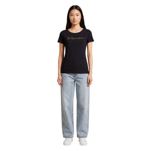 EA7 Emporio Armani Schwarzes T-Shirt aus Elasthan