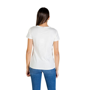 Liu Jo Cremefarbenes Baumwoll-T-Shirt
