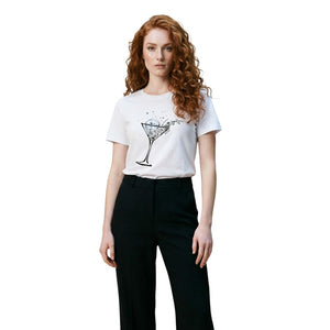 Liu Jo Weißes Baumwoll-T-Shirt
