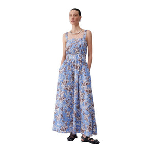 Liu Jo Langes blaues Baumwollkleid