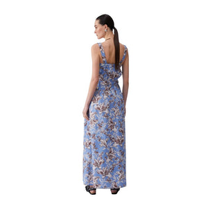 Liu Jo Langes blaues Baumwollkleid