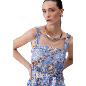 Liu Jo Langes blaues Baumwollkleid