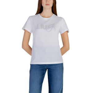 Liu Jo Weißes Baumwoll-T-Shirt