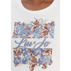 Liu Jo Weißes Baumwoll-T-Shirt