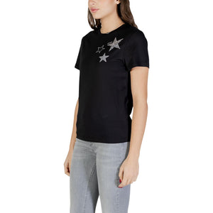 Liu Jo Schwarzes Baumwoll-T-Shirt