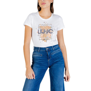 Liu Jo Weißes Baumwoll-T-Shirt