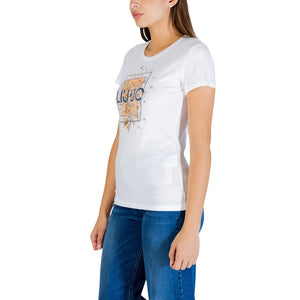 Liu Jo Weißes Baumwoll-T-Shirt