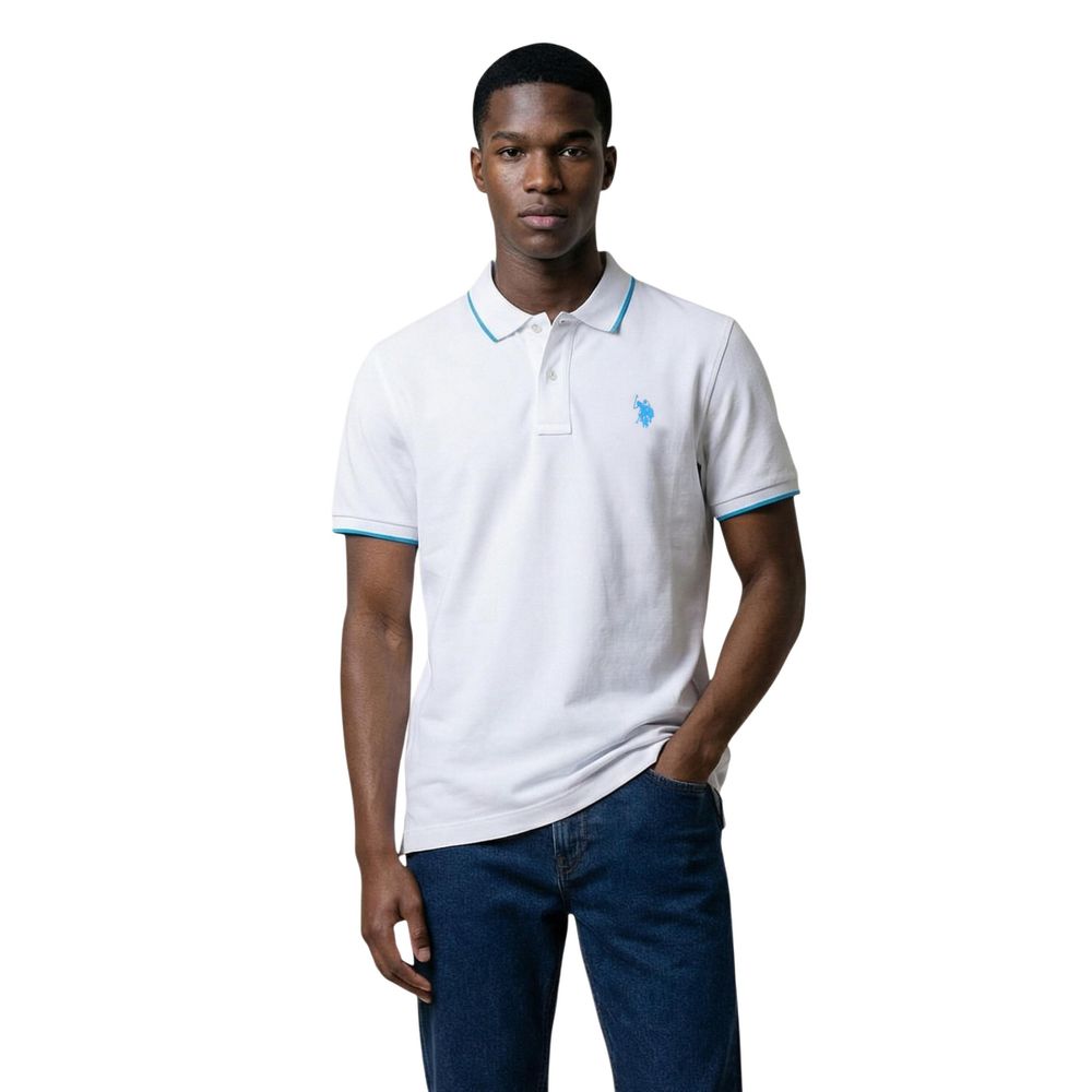 U.S. POLO ASSN. Weißes Poloshirt aus Baumwolle
