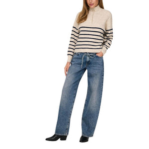 Only Hellblaue Bootcut-Jeans aus Baumwolle