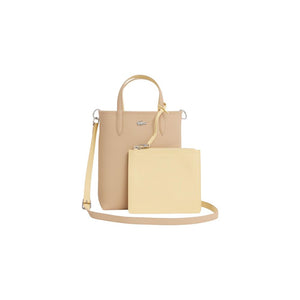 Lacoste Beige Leder Handtasche