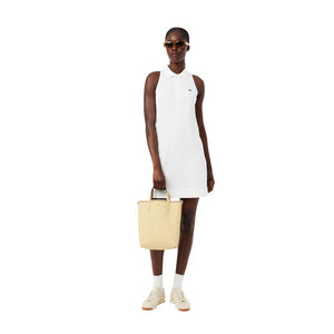 Lacoste Beige Leder Handtasche