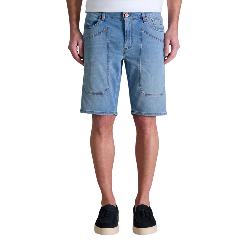 Jeckerson Hellblaue Baumwoll-Bermudashorts