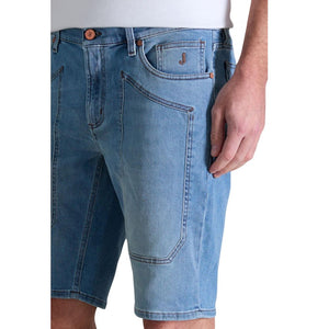 Jeckerson Hellblaue Baumwoll-Bermudashorts