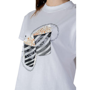 Guess Weißes Baumwoll-T-Shirt