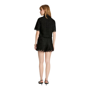 Morgan De Toi Schwarzes Kurzarmhemd aus Polyester