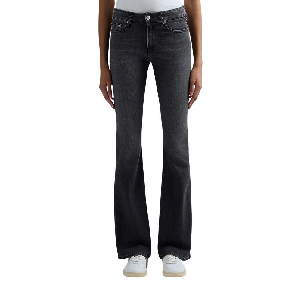 Replay Schwarze Baumwolljeans im Relaxed Fit