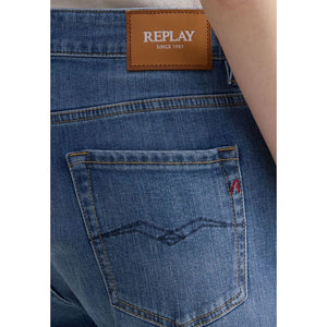 Replay Blaue Baumwoll-Skinny-Jeans