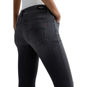 Replay Schwarze Baumwolljeans im Relaxed Fit